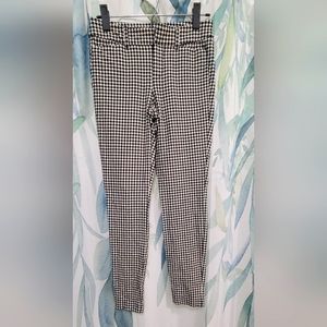 Straight leg houndstooth work pants